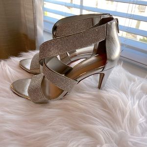 Silver dress heels